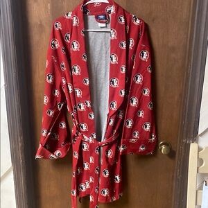 Men's Red FSU Seminoles mascot Patterned Robe
